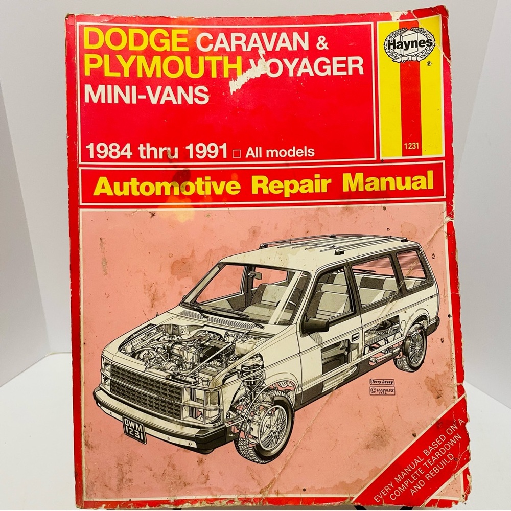 Haynes Repair Manual Dodge Caravan Plymouth Voyager 1984-1991 Book  #1231